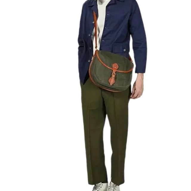 【巴黎精品】父親節禮物 側背包帆布肩背包(復古休閒防潑帆布男女包包2色v1ac35)