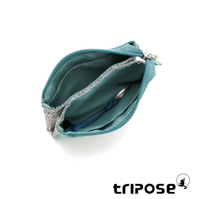 【tripose】漫遊系列岩紋簡約微旅萬用零錢包(森林綠)