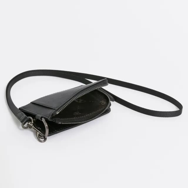 【Arnold Palmer 雨傘】零錢包附頸掛繩  City系列(黑色)