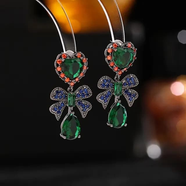 【巴黎精品】現貨+預購 鋯石耳環925純銀耳針(愛心蝴蝶結水滴生日母親節禮物女飾品2色p1bk75)