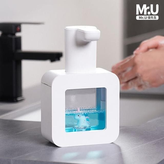 【Mr.U 優先生】自動感應泡沫給皂機  感應洗手機 白色款獨角獸 可壁掛(無印風 可壁掛 洗手乳 交換禮物)