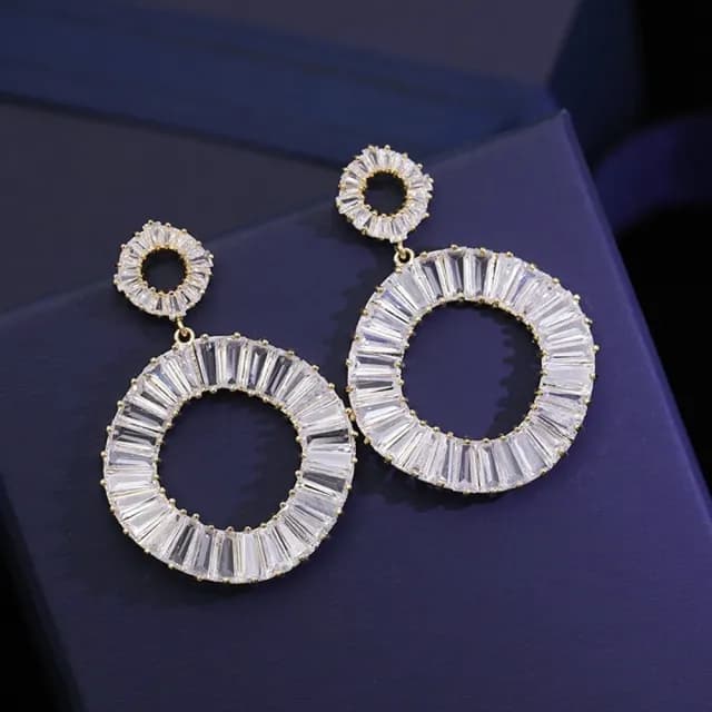 【巴黎精品】現貨+預購 鋯石耳環925純銀耳針(圈圈個性百搭生日母親節禮物女飾品4色p1bk50)