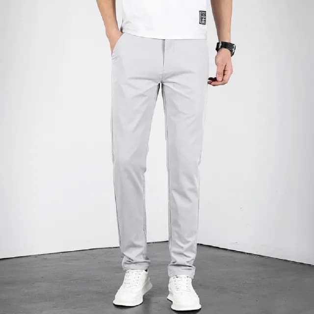 【米蘭精品】現貨出清 休閒褲長褲(彈力透氣抗皺修身男褲子父親節禮物5色74er46)