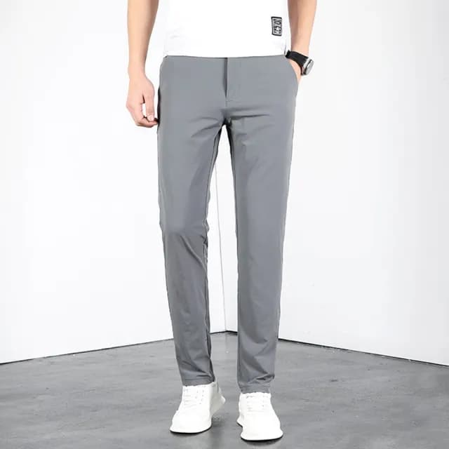 【米蘭精品】現貨+預購 男商務西裝褲修身西裝褲直筒機能免燙(男長褲休閒彈力素色父親節禮物3色74er42)