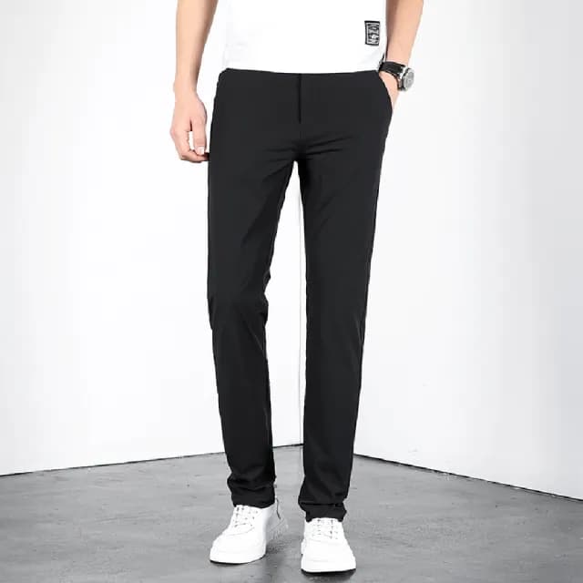 【米蘭精品】現貨+預購 男商務西裝褲修身西裝褲直筒機能免燙(男長褲休閒彈力素色父親節禮物3色74er42)