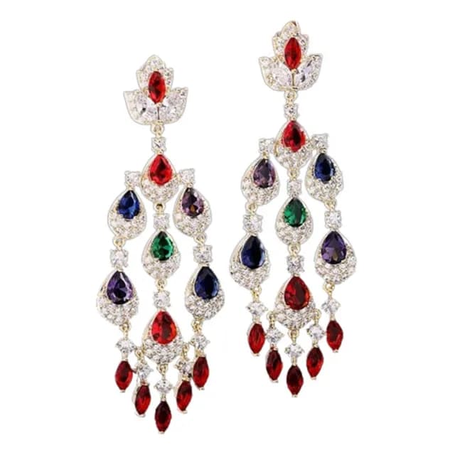 【巴黎精品】現貨+預購 鋯石耳環925純銀耳針(長款水滴流蘇生日母親節禮物女飾品2色p1bk43)