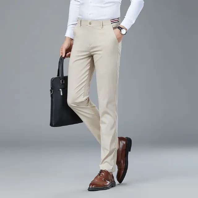 【米蘭精品】現貨+預購 休閒褲長褲(彈力男士休閒修身薄款男褲子父親節禮物3色74er16)