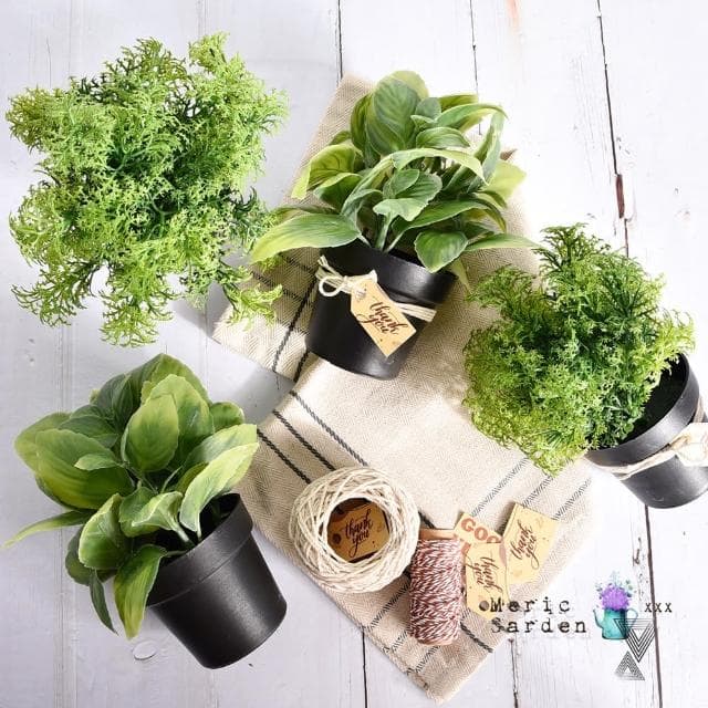 【Meric Garden】創意北歐仿真療癒小綠植盆栽/桌面裝飾擺設_2款一組(假綠植物 療癒小物 假花盆栽)