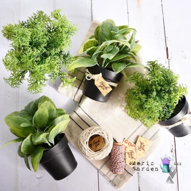 【Meric Garden】創意北歐仿真療癒小綠植盆栽/桌面裝飾擺設_2款任選(假綠植物 療癒小物 假花盆栽)