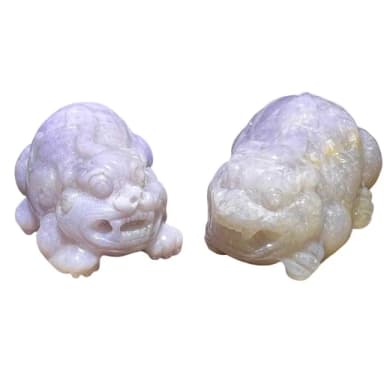 【恬芯晶品】老件珊瑚玉☆貅招財擺件組合 AZ3(招財擺飾風水擺設辦公桌開運財運發財玉母親節禮物)