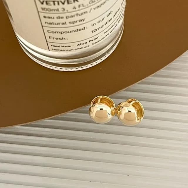【NDM 南大門】金豆子 -耳圈耳扣耳針穿式耳環耳釘耳骨環耳飾(1對入)