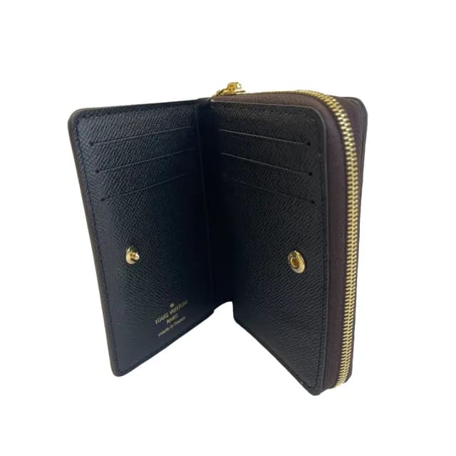 【Louis Vuitton 路易威登】LOU 經典老花 棕色 拉鏈短夾 錢包(M81461)