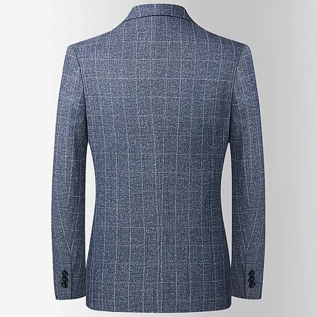 【米蘭精品】現貨+預購 西裝外套休閒西服(經典格紋正裝春秋男外套父親節禮物74eb25)