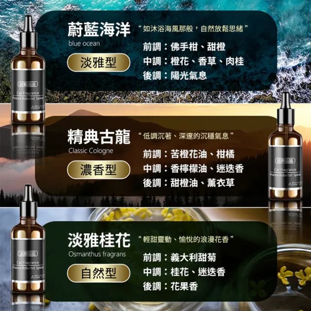 【YORI優里】超值9入組-太陽能香薰補充瓶(古龍/海洋/桂花 高級香薰 法國香氛 空氣淨化 擴香器)