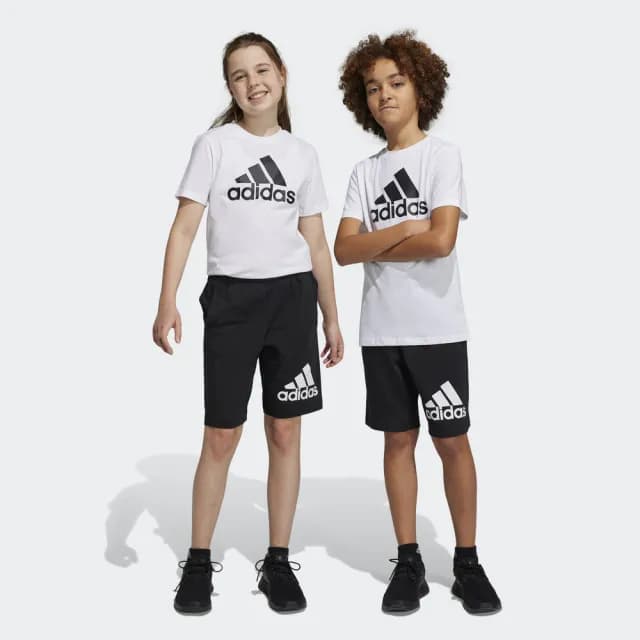 【adidas 愛迪達】運動短褲 童裝(HY4718)