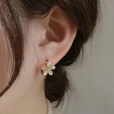 【Oni 歐妮】花樣-耳圈耳扣耳針穿式耳環耳釘耳骨環耳飾(1對入)