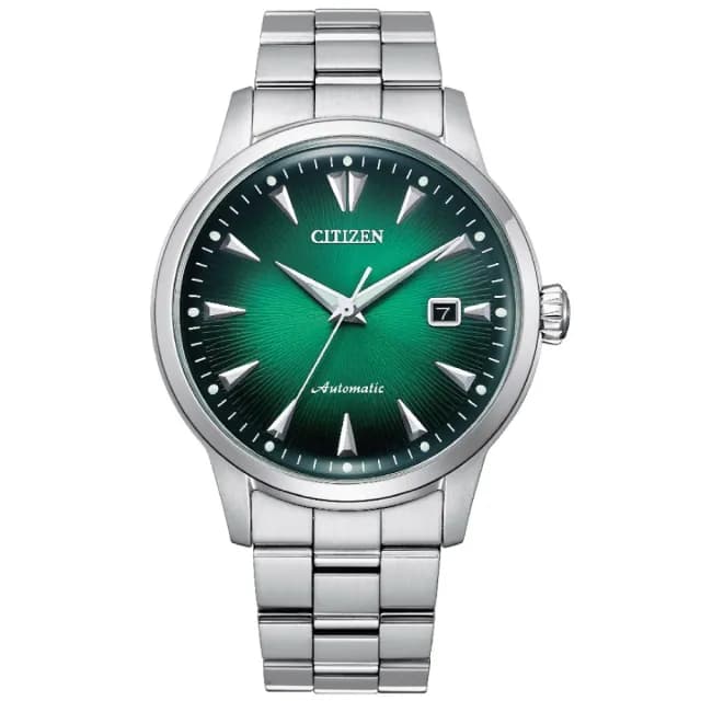 【CITIZEN 星辰】黑潮漸層綠 60小時動力儲存 機械腕錶 畢業禮物 送禮 推薦(NK0007-88X)