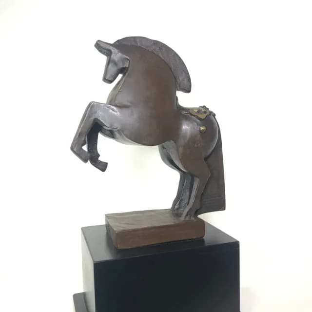 【薪傳獎銅雕大師-蕭啟郎】馬年最新力作 舞馬(創藝工坊 龍馬系列 十二生肖 年節賀禮選擇 藝術禮物推薦)