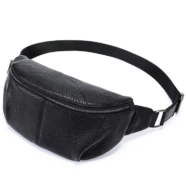 【米蘭精品】父親節禮物 真皮胸背包胸包真皮革側背包隨身男包包(男士時尚真皮胸背斜背腰包74es31)