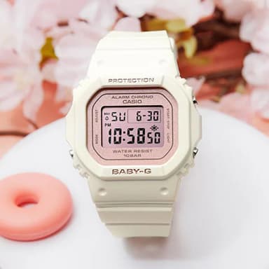 【CASIO 卡西歐】BABY-G 春日色彩珠光面電子手錶-櫻花粉紅  情人節 父親節 禮物(BGD-565SC-4)