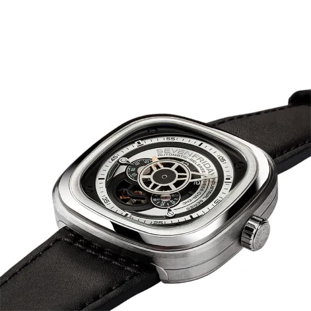 【SEVENFRIDAY】P1 解構世界自動上鍊機械錶-銀x黑 送禮 禮物 推薦(P1B)