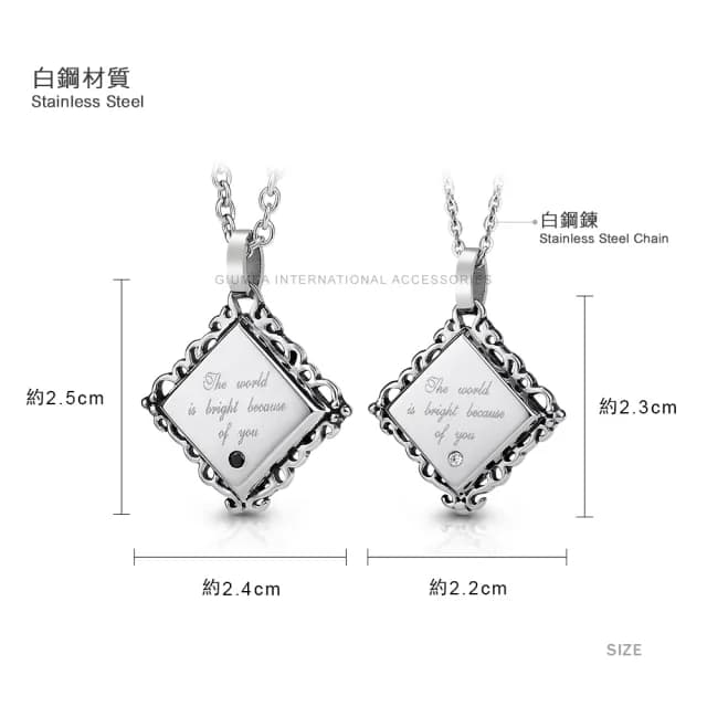 【GIUMKA】快速．項鍊．璀璨之戀．對鍊．銀色(情人節禮物)