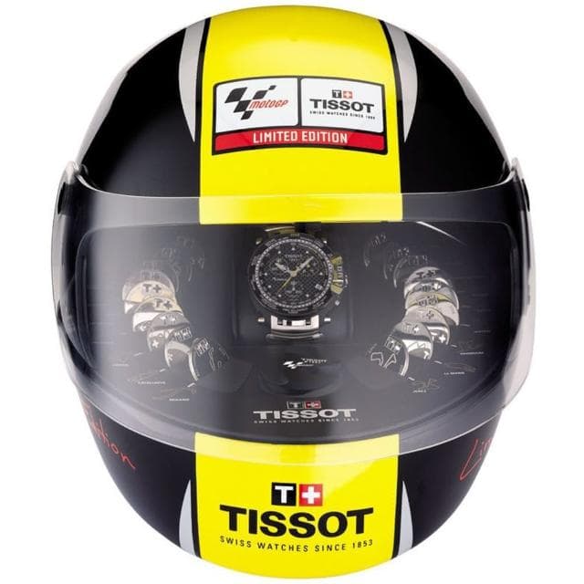【TISSOT 天梭 官方授權】福利品 MOTO GP 時尚三眼限量男用腕錶-42mm 情人節 禮物(T0274171720101)