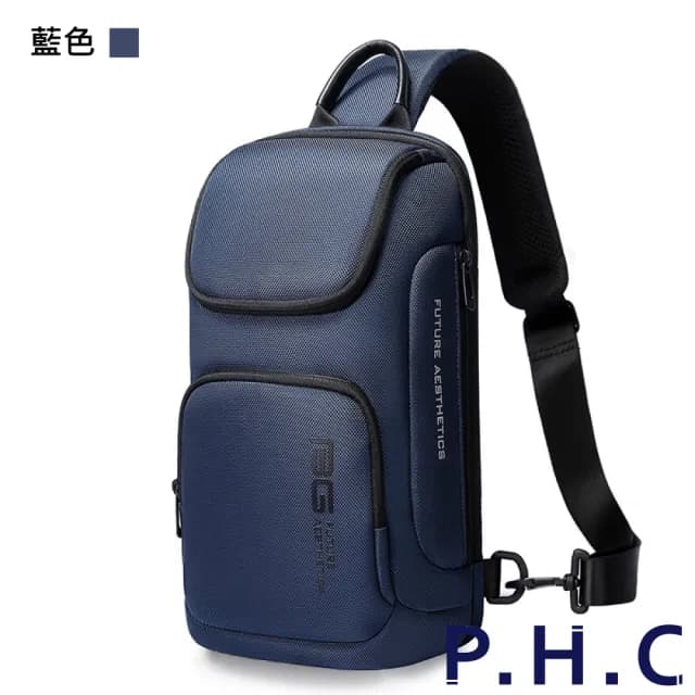 【PHC】情人節禮物 戶外情侶款防水包 斜背胸包(現+預 黑色／軍綠色／灰色／紅色／藍色)