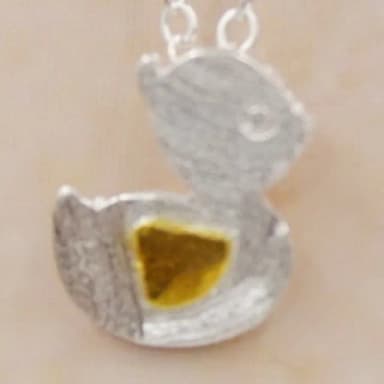 【米蘭精品】現貨+預購 項鍊銀飾品(小鴨造型可愛迷人百搭母親節生日情人節聖誕節交換禮物73y33)