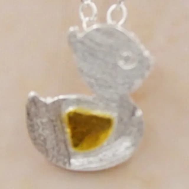 【米蘭精品】現貨+預購 項鍊銀飾品(小鴨造型可愛迷人百搭母親節生日情人節聖誕節交換禮物73y33)