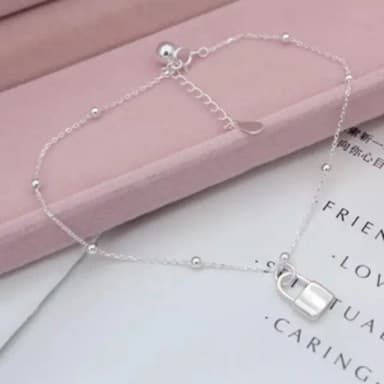 【米蘭精品】現貨+預購 腳鍊流行銀飾品(創意光面鎖造型生日情人節聖誕節交換禮物73do35)