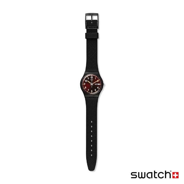 【SWATCH】Gent 原創系列手錶 SIR RED 男錶 女錶 手錶 瑞士錶 錶(34mm)