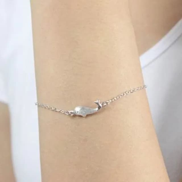 【米蘭精品】現貨+預購 手鍊流行銀飾品(精美流行小鯨魚風格母親節生日情人節聖誕節交換禮物73z25)