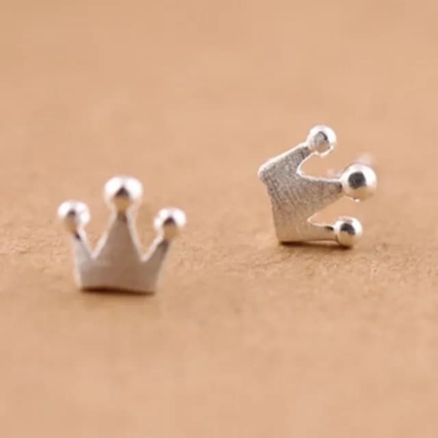【米蘭精品】現貨+預購 耳環流行銀飾品耳針式耳飾(時尚可愛皇冠情人節生日禮物聖誕節交換禮物首選73ag43)