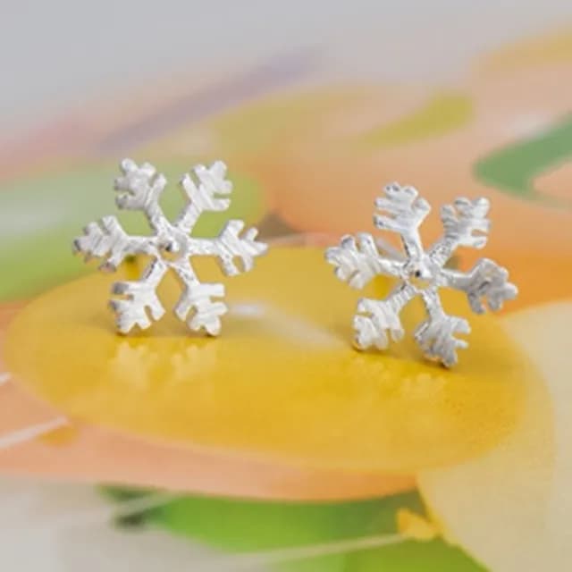 【米蘭精品】現貨+預購 耳環銀飾品耳針式耳飾(時尚氣質精美雪花情人節生日禮物聖誕節交換禮物首選73ag314)