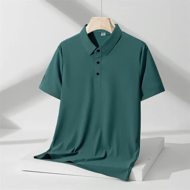 【米蘭精品】現貨+預購 冰絲POLO衫短袖上衣(薄款純色修身休閒男裝父親節禮物9色74ey10)