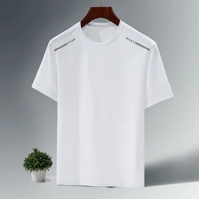 【米蘭精品】現貨+預購 冰絲T恤短袖上衣(修身速乾透氣吸汗男裝父親節禮物4色74ey22)