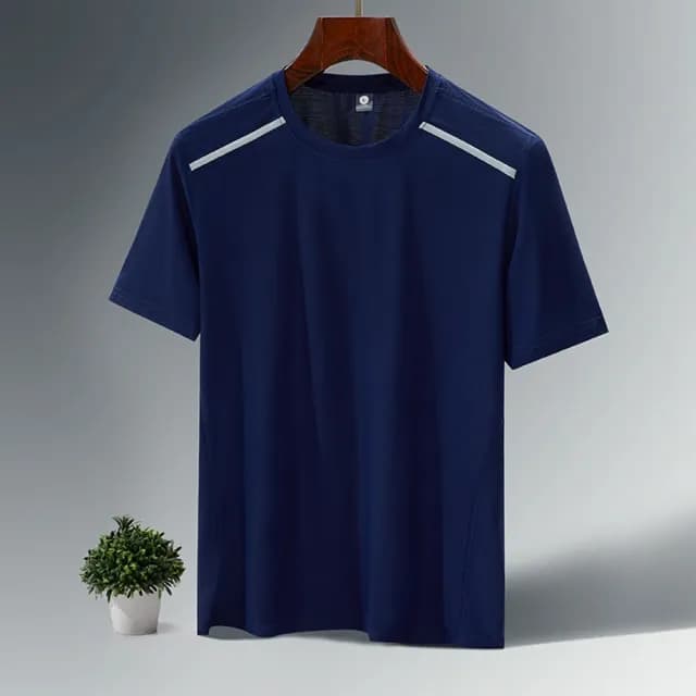 【米蘭精品】現貨+預購 冰絲T恤短袖上衣(健身速乾輕薄透氣男裝父親節禮物5色74ey11)