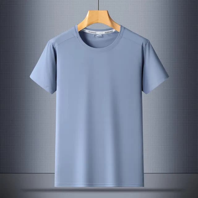 【米蘭精品】現貨+預購 冰絲T恤短袖上衣(夏季彈力排汗快乾男裝父親節禮物5色74ey4)