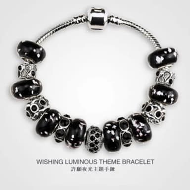 【米蘭精品】現貨+預購 串珠手鍊流行飾品(精美夜光許願黑色系列母親節情人節生日聖誕節交換禮物2款73ay37)