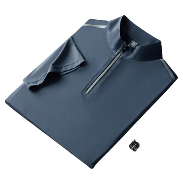 【米蘭精品】現貨+預購 冰絲POLO衫短袖上衣(夏季輕薄網眼純色男裝父親節禮物5色74ey15)