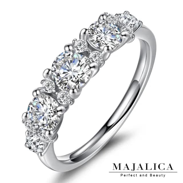 【Majalica】925純銀戒指．求婚戒．新年禮物(銀色)