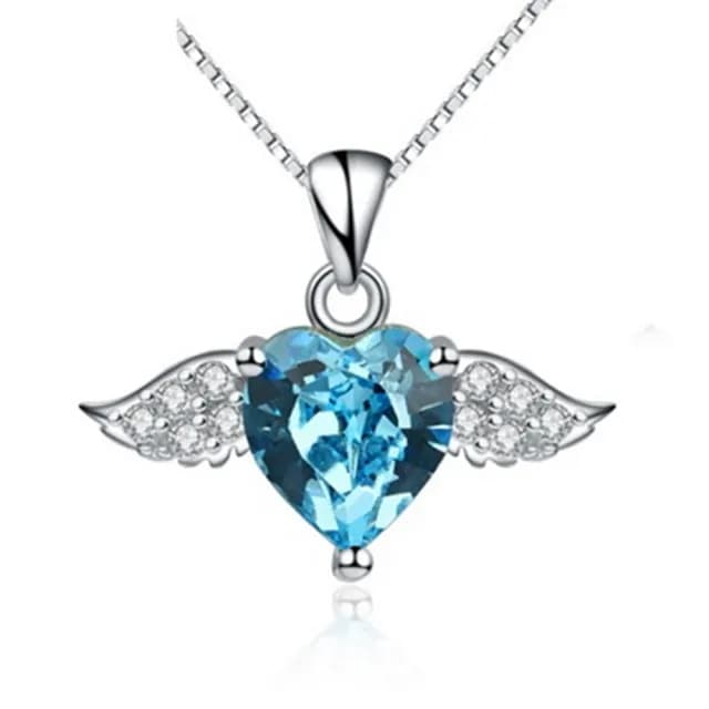 【米蘭精品】現貨+預購 項鍊水晶流行銀飾品(愛情天使真愛時尚母親節情人節生日聖誕節交換禮物73am2)