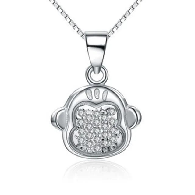 【米蘭精品】現貨+預購 項鍊鑲鑽流行銀飾品(精緻可愛動物母親節情人節生日聖誕節交換禮物73am21)