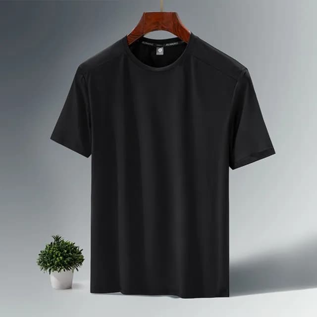 【米蘭精品】現貨出清 冰絲T恤短袖上衣(薄款速乾透氣寬鬆男裝父親節禮物5色74ey14)