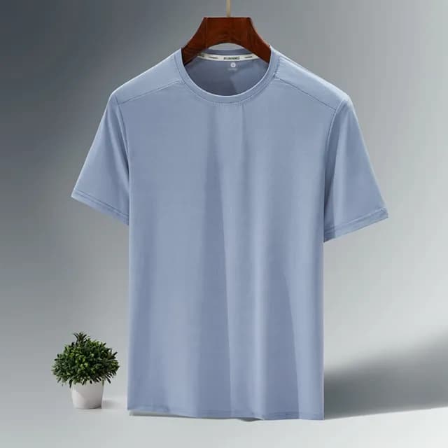 【米蘭精品】現貨出清 冰絲T恤短袖上衣(薄款速乾透氣寬鬆男裝父親節禮物5色74ey14)