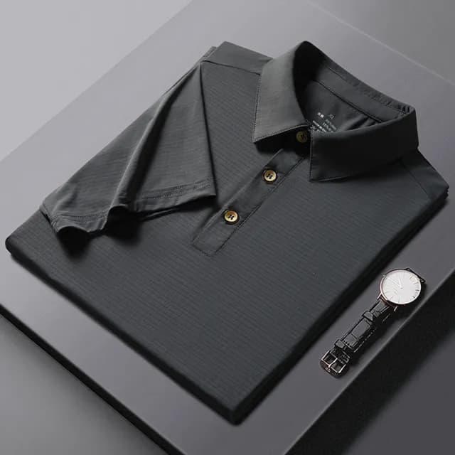 【米蘭精品】現貨+預購 冰絲POLO衫短袖上衣(夏季網眼速乾休閒男裝父親節禮物4色74ey27)