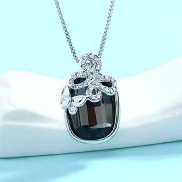【米蘭精品】現貨+預購 項鍊水晶流行飾品(鑲鑽高貴大方鑲寶石母親節情人節生日聖誕節交換禮物3色73aj105)