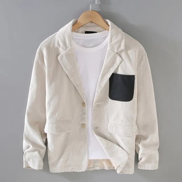【巴黎精品】父親節禮物 西裝外套休閒西服(復古寬鬆燈芯絨秋冬男外套2色a1bv55)