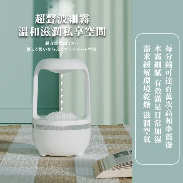【逆流而上】USB反重力水滴加濕器(空氣淨化 霧化香薰機 香氛機 水氧機 芳香 薰香 擴香機 精油 禮物 擺飾)
